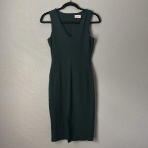 love ady Dark Green Midi Bodycon Sleeveless Dresss